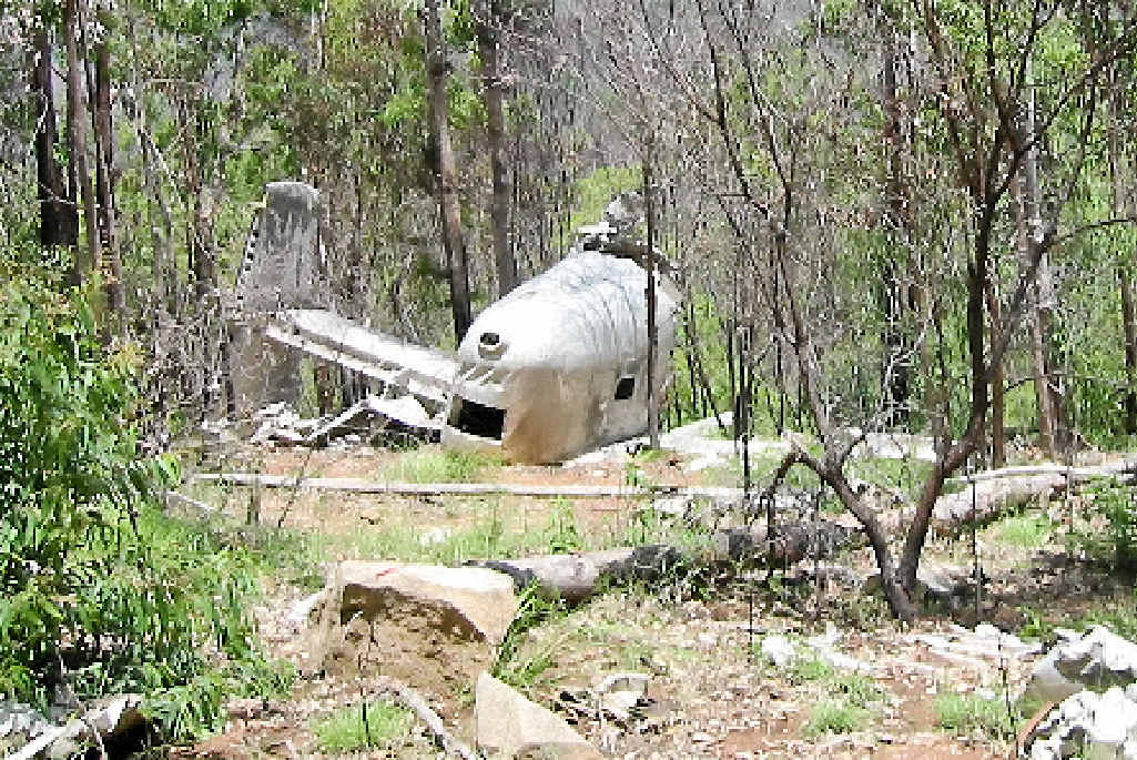CRASH SITE: Beautiful Betsy at Kroombit Tops Tourist Park. CRASH SITE: Beautiful Betsy at Kroombit Tops Tourist Park.